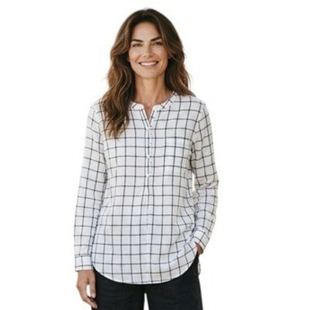 Old Navy Window Pane Casual Loungewear Women's size Large Tall Lightweight Tunic